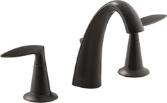 KOHLER Kohler 45102-4-2BZ Alteo Two-Handle Widespread Bathroom Faucet (3-Hole) with Metal Drain Assembly