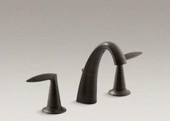 KOHLER Kohler 45102-4-2BZ Alteo Two-Handle Widespread Bathroom Faucet (3-Hole) with Metal Drain Assembly