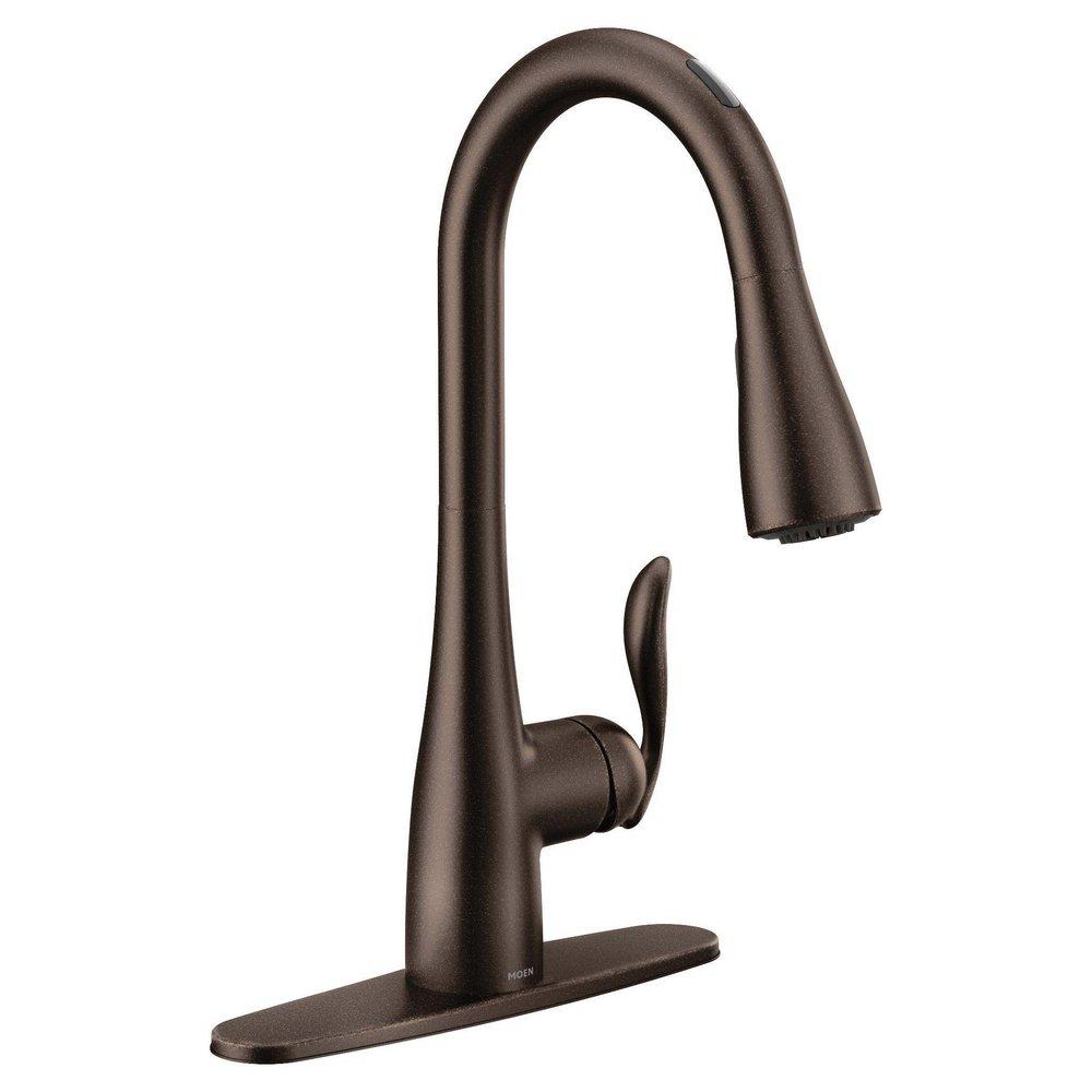 MOEN Moen 7594EVORB Arbor Single-Handle Pull Down Touchless Kitchen Faucet Battery Powered (Single Unit)