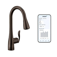MOEN Moen 7594EVORB Arbor Single-Handle Pull Down Touchless Kitchen Faucet Battery Powered (Single Unit)