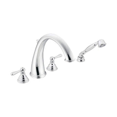 MOEN Moen T922 Kingsley Two-Handle Roman Tub Faucet Includes Hand Shower (Four Hole)