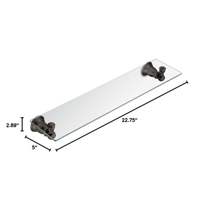 MOEN Moen YB5490ORB Kingsley Vanity Glass Shelf (22.75 in x 5 in)