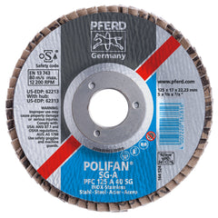 PFERD Pferd 62158 Polifan SG Flap Disc 40 Grit (5 inches x 7/8 inches Pack of 10)