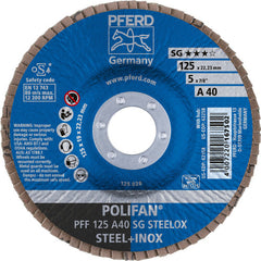 PFERD Pferd 62158 Polifan SG Flap Disc 40 Grit (5 inches x 7/8 inches Pack of 10)
