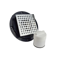 SIOUX CHIEF Sioux Chief 821-T2PCP Drain and Plug Shower Pan PVC Round 2 in