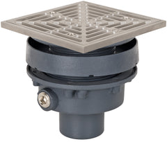SIOUX CHIEF Sioux Chief 832-25DSQ FinishLine 832 Series 2 in No-Hub Ductile Iron Floor Drain Assembly (5-7/8 in Square) S83225DSQ