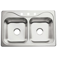 STERLING Sterling 11402-3-NA Southhaven Top-Mount Double Equal Bowl Kitchen Sink (33 x 22 in) S114023NA