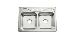 STERLING Sterling 11402-3-NA Southhaven Top-Mount Double Equal Bowl Kitchen Sink (33 x 22 in) S114023NA