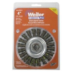 WEILER Weiler 36212 Vortec Pro Wheel Brush 4 in Wide Face (5/8-11 Arbor)