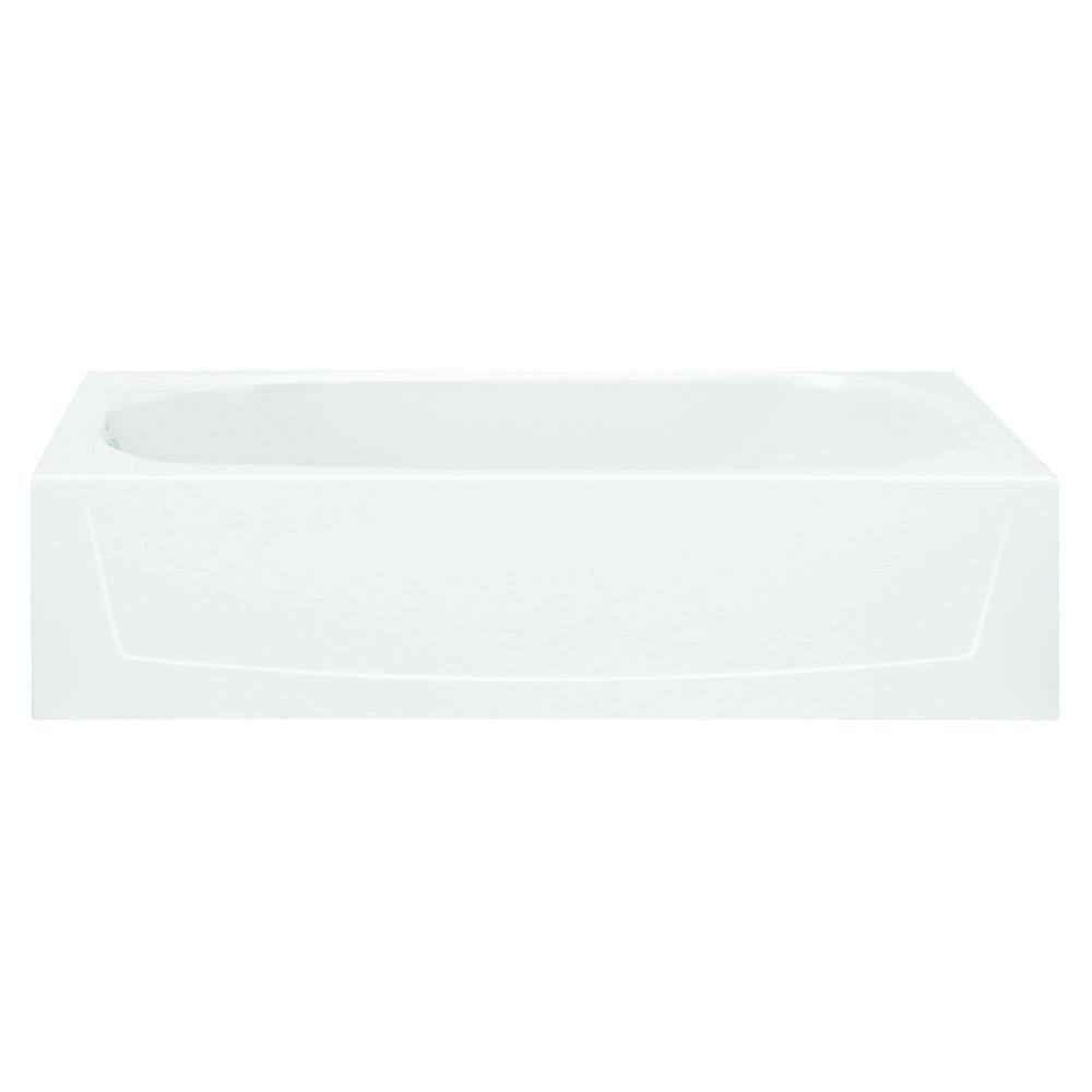 STERLING Sterling 71041112-0 Performa Vikrell Left-Hand Above-Floor Drain Bathtub 60 x 29 x 15 ST71041112WH