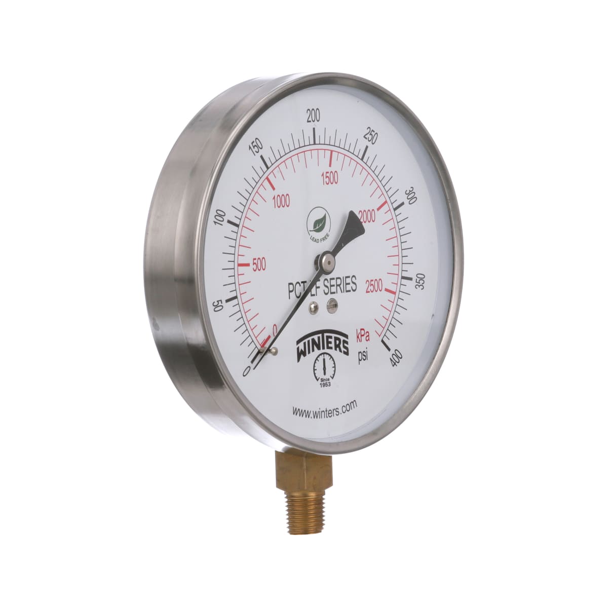 WINTERS Winters PCT321 Contractor Pressure Gauge 4.5 in Dial 0-30 PSI 1/4 in NPT