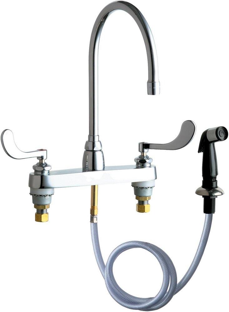 CHICAGO FAUCETS Chicago Faucets 1102-GN8AE35-317AB Ecast Hot and Cold Water Dispenser 8 in Centers C1102GN8AE35317AB