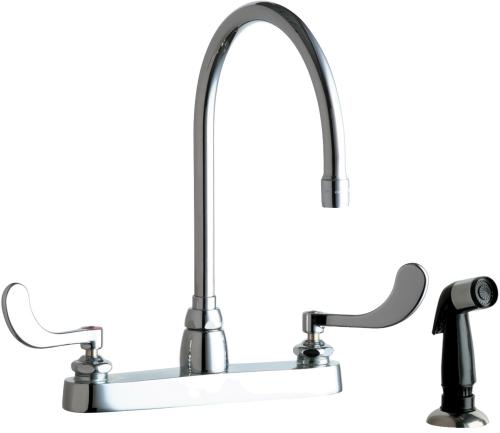CHICAGO FAUCETS Chicago Faucets 1102-GN8AE35-317AB Ecast Hot and Cold Water Dispenser 8 in Centers C1102GN8AE35317AB