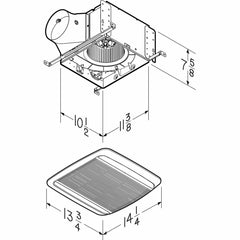 BROAN-NUTONE Broan-Nutone QTXE110150DCL QT DC 110-150 CFM (6in)