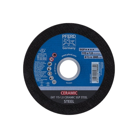 PFERD Pferd 63657 Cut Wheel 7/8 Arbor Steel T1 (4-1/2 x .040)