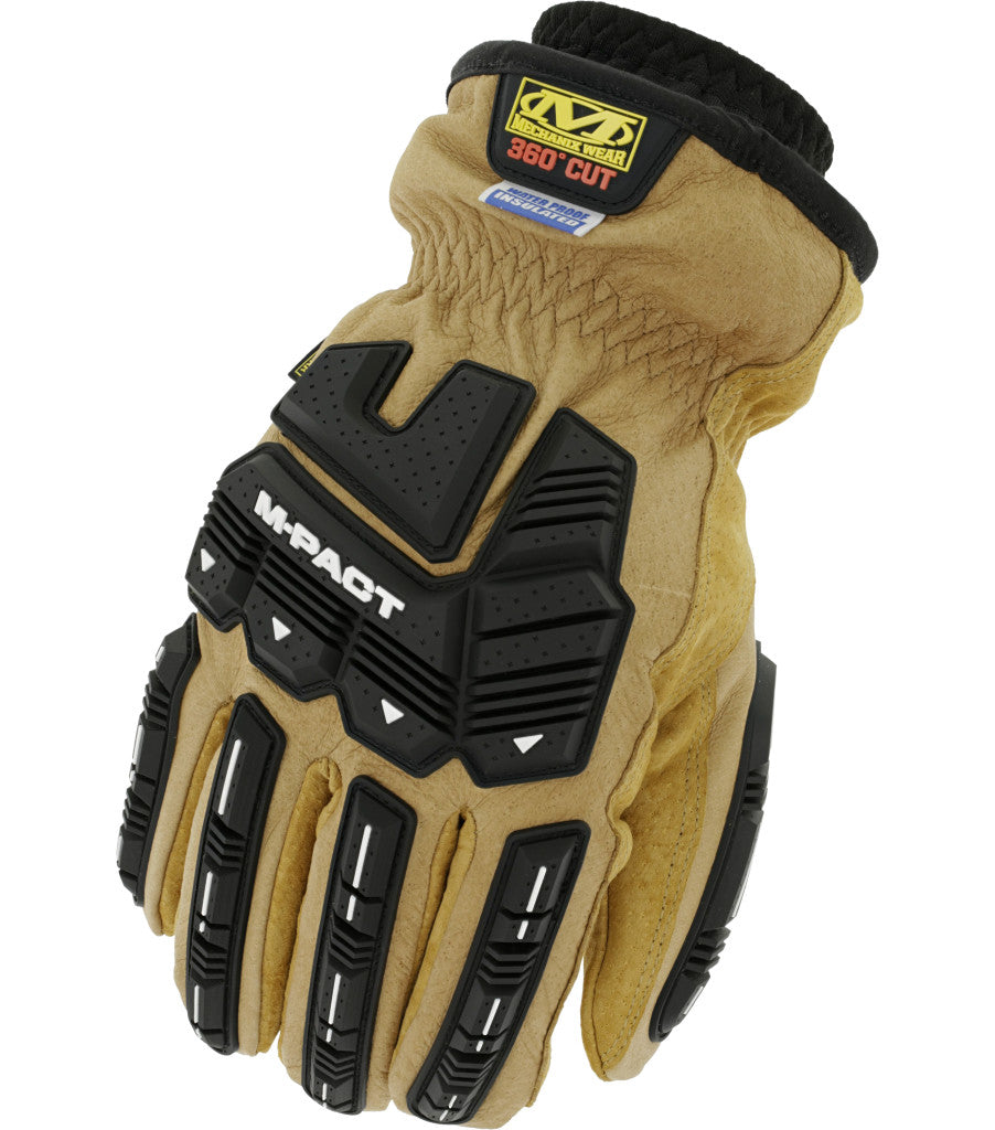 MECHANIX WEAR Mechanix Wear LDMP-XW75-011 ColdWork Waterproof Leather M-Pact Driver 100g Insulated (X-Large Pair)