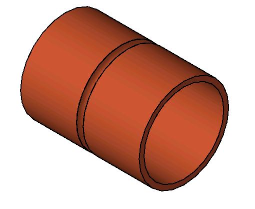 MUELLER INDUSTRIES Mueller Industries W 01034 Coupling Rolled Stop 3/4 in C x C