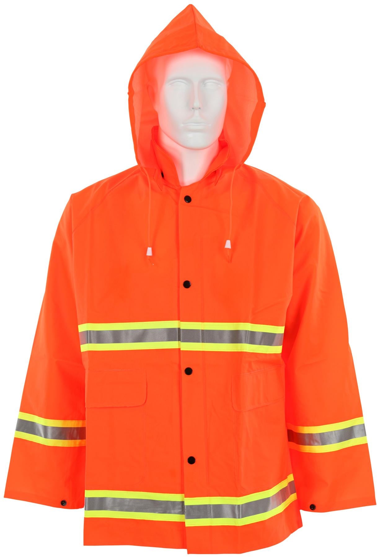 MCR SAFETY Mcr Safety 2013RM Medium Luminator PVC Polyester 3-Piece Rainsuit
