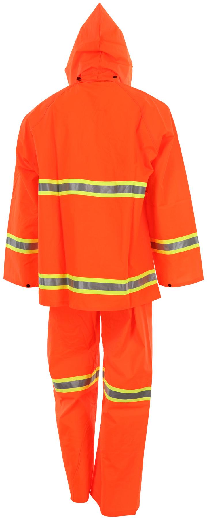MCR SAFETY Mcr Safety 2013RM Medium Luminator PVC Polyester 3-Piece Rainsuit