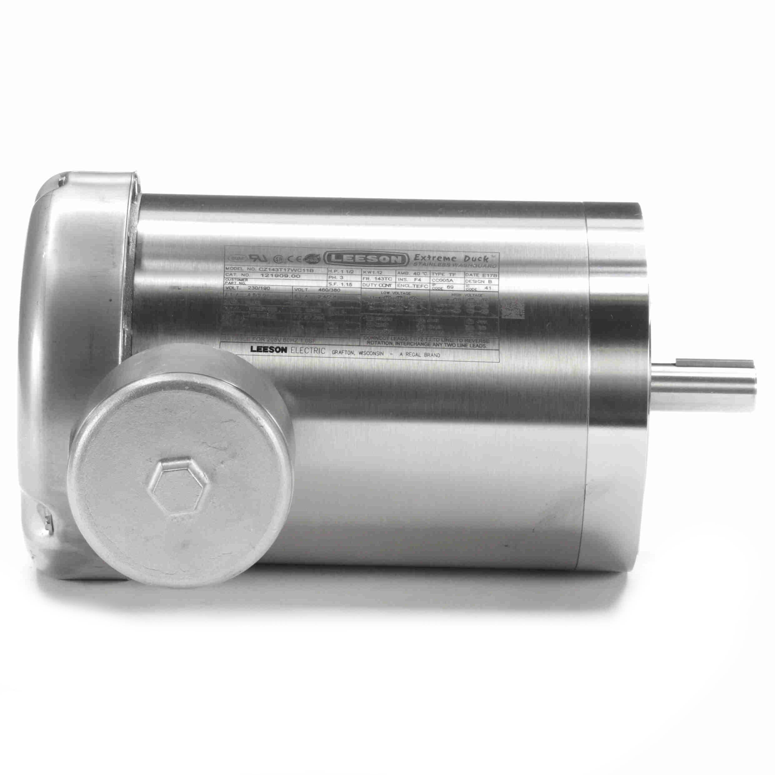 REGAL REXNORD Regal Rexnord 121909.00 Washdown electric motor 1.5 HP (143TC frame)
