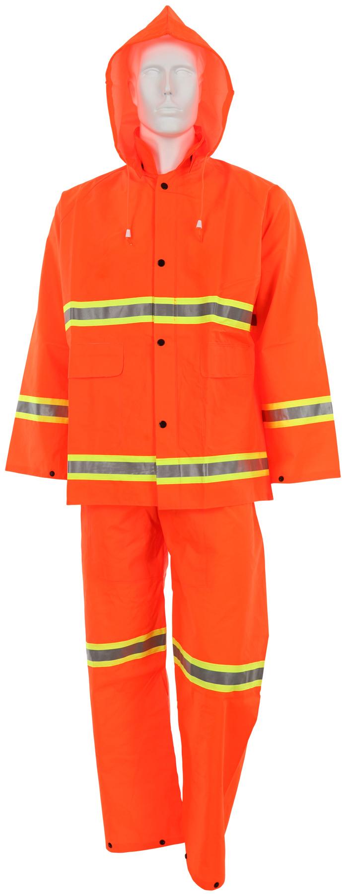 MCR SAFETY Mcr Safety 2013RL Luminator 3-Piece Rainsuit (Large)