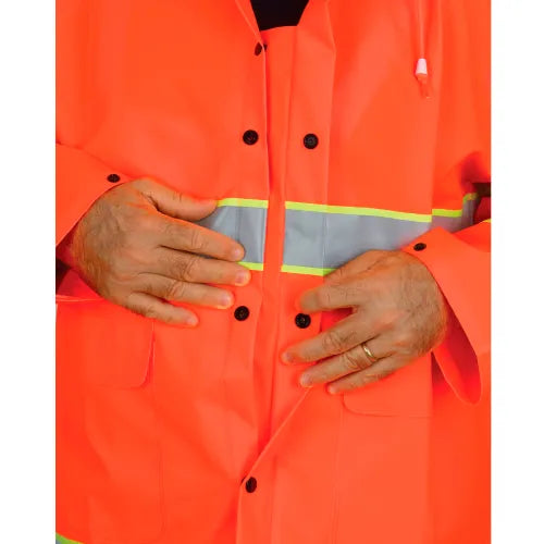 MCR SAFETY Mcr Safety 2013RL Luminator 3-Piece Rainsuit (Large)