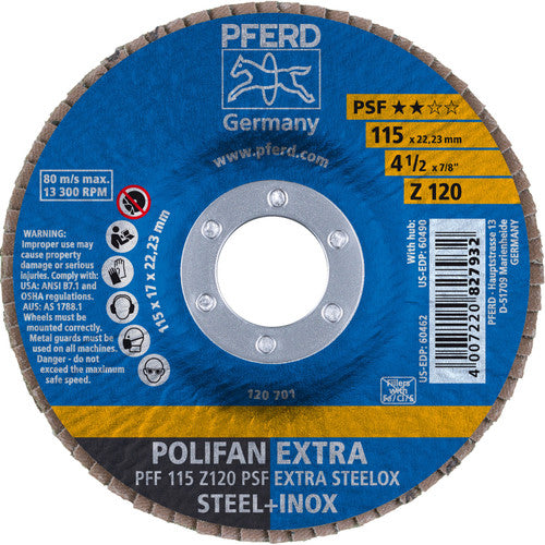 PFERD Pferd 60462 Polifan FDFlat PSF Extra Zirconia 120G (4-1/2 in x 7/8 in)