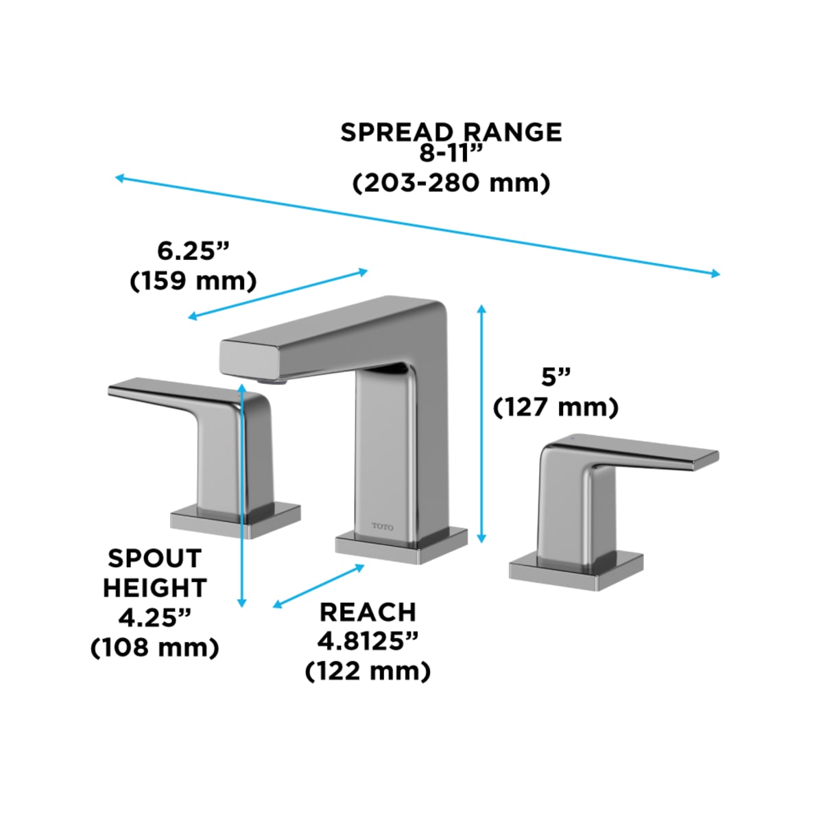 TOTO Toto TLG10201U#BN GB Series Two-Handle Widespread Bathroom Sink Faucet (8 to 11 inch spread) Replacement TLG10201U