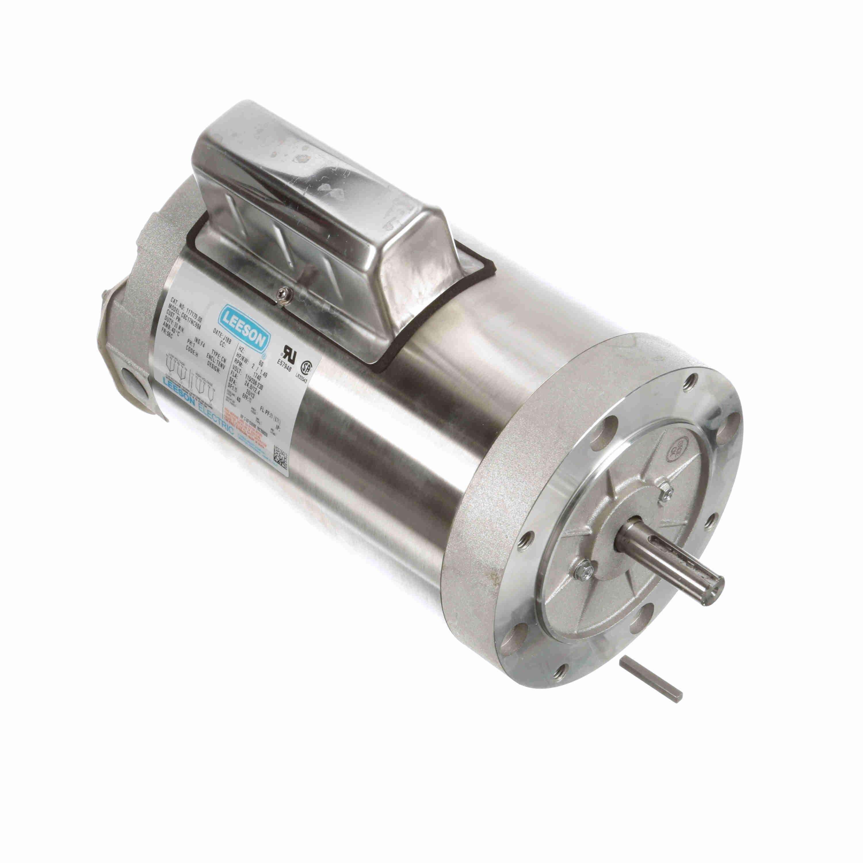 REGAL REXNORD Regal Rexnord 117179.00 Leeson 2 HP Single Phase Boat Lift Motor (56C) C6C17NC99A