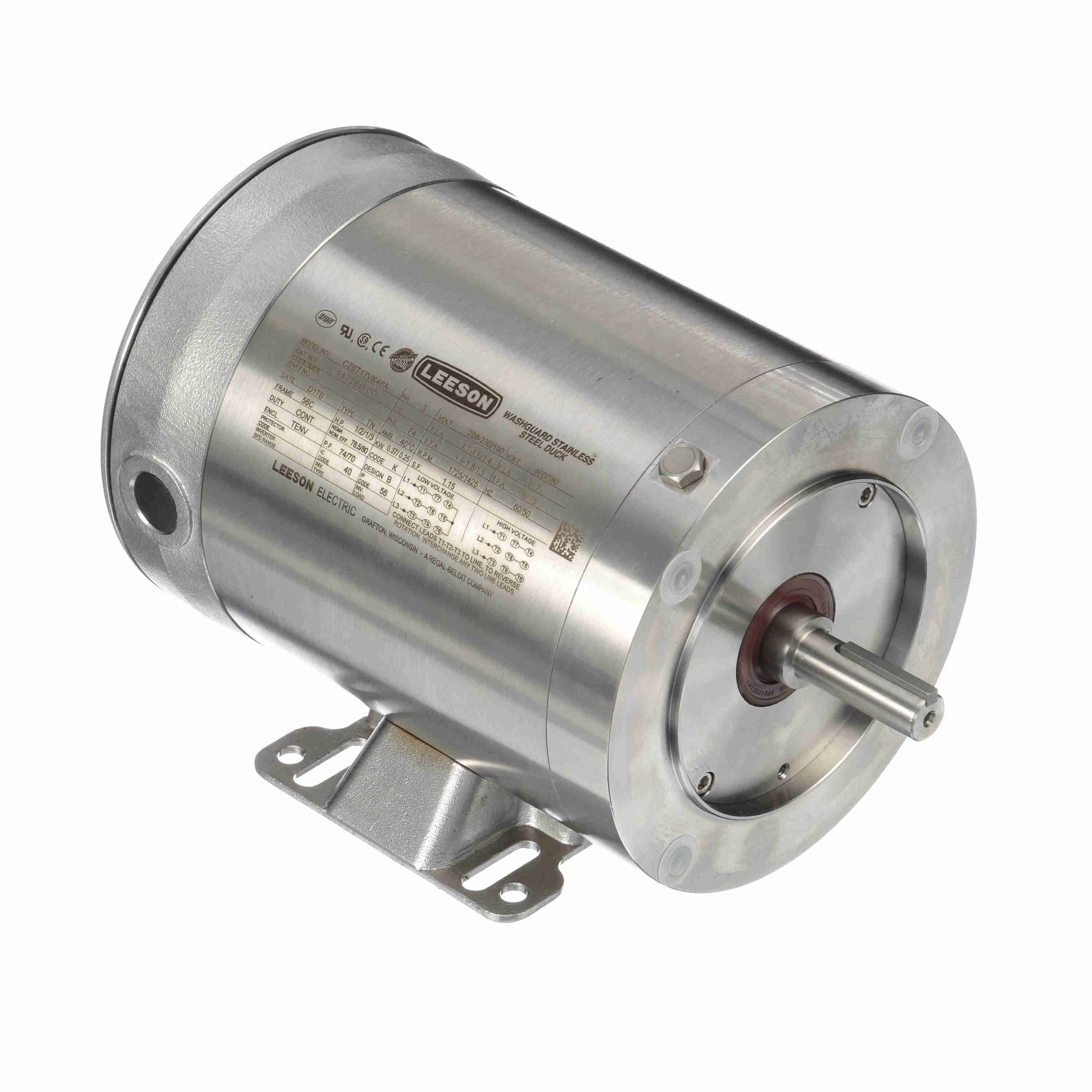 REGAL REXNORD Regal Rexnord 117266.00 Motor 0.50/0.33 HP (56C Frame)