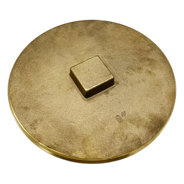 WAL-RICH Wal-Rich 2424216 8 Inch Raised Head Brass Cleanout Plug (8 in IPS)
