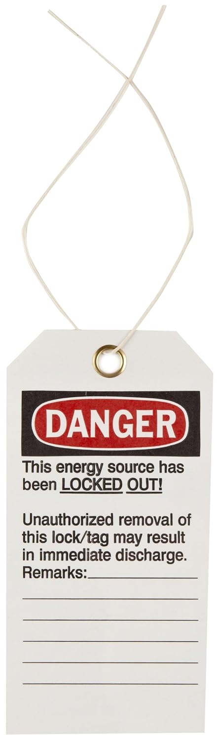 BRADY Brady 65454 Danger Locked Out Do Not Operate Tag 5-3/4 in x 3 in (25 Pack)