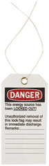 BRADY Brady 65454 Danger Locked Out Do Not Operate Tag 5-3/4 in x 3 in (25 Pack)