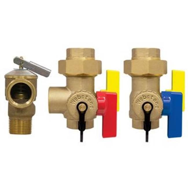 WEBSTONE Webstone H-X244WPR Tankless Water Heater Service Valve Kit 500,000 Btu/hr (3/4 inch) H-42443WPR