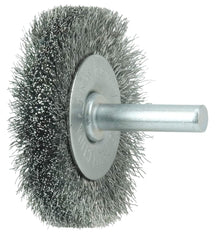 WEILER Weiler 17954 Stem-Mounted Crimped Wire Radial Wheel 2 in (1/4 in Stem)