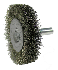 WEILER Weiler 17954 Stem-Mounted Crimped Wire Radial Wheel 2 in (1/4 in Stem)