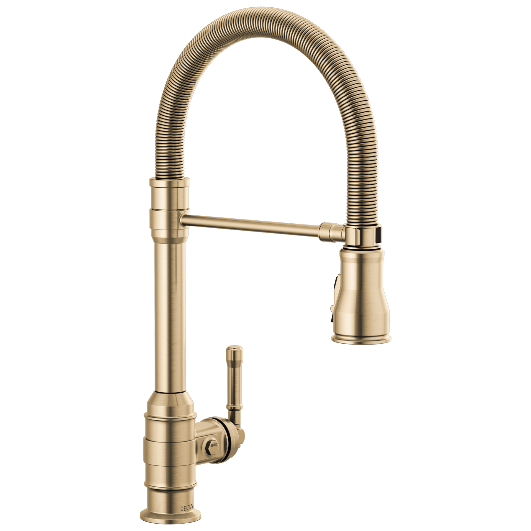 DELTA FAUCET Delta Faucet 9690-CZ-DST Single Handle Pull-Down Kitchen Faucet With Spring Spout (20 in Hose)