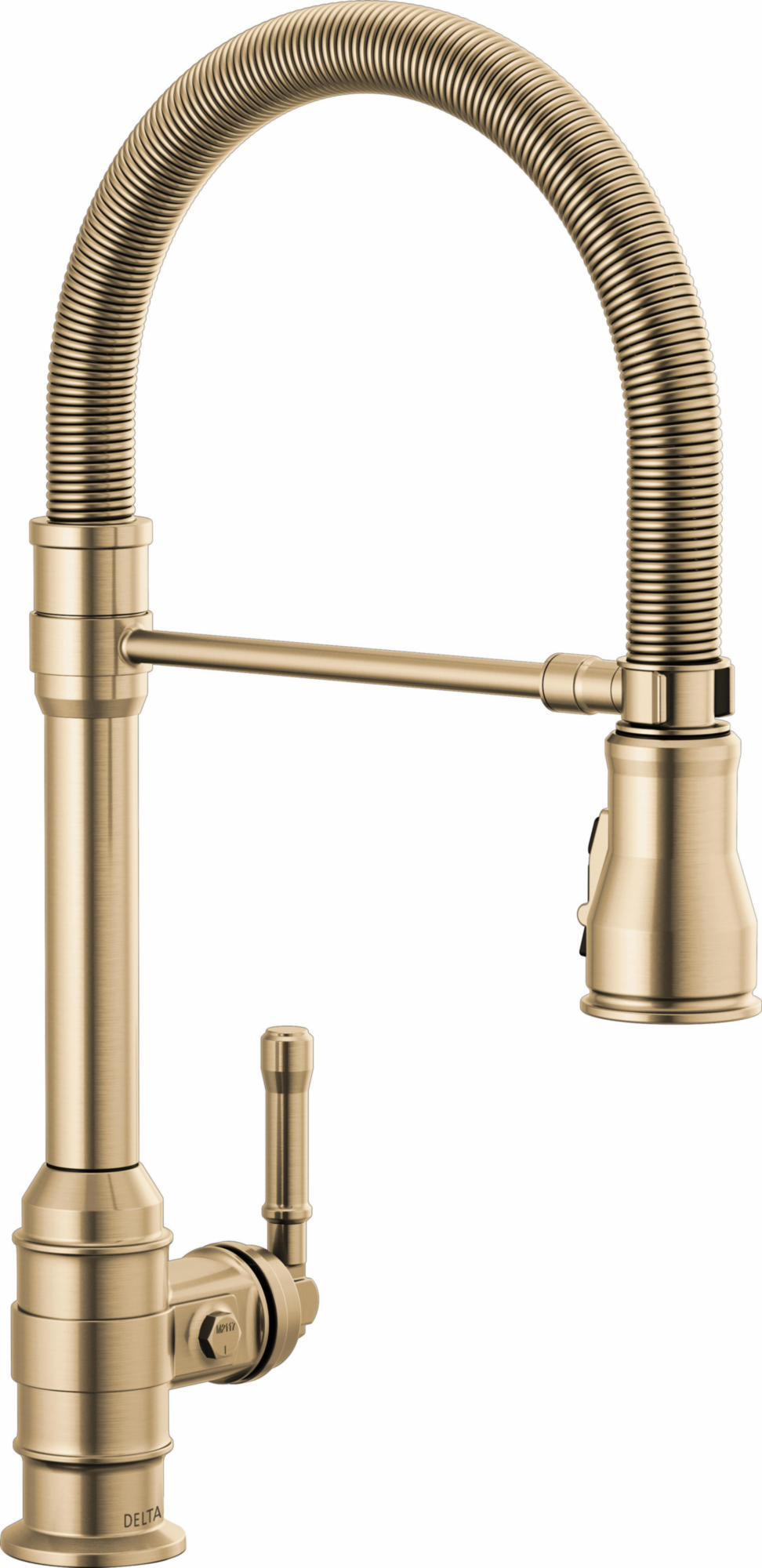 DELTA FAUCET Delta Faucet 9690-CZ-DST Single Handle Pull-Down Kitchen Faucet With Spring Spout (20 in Hose)