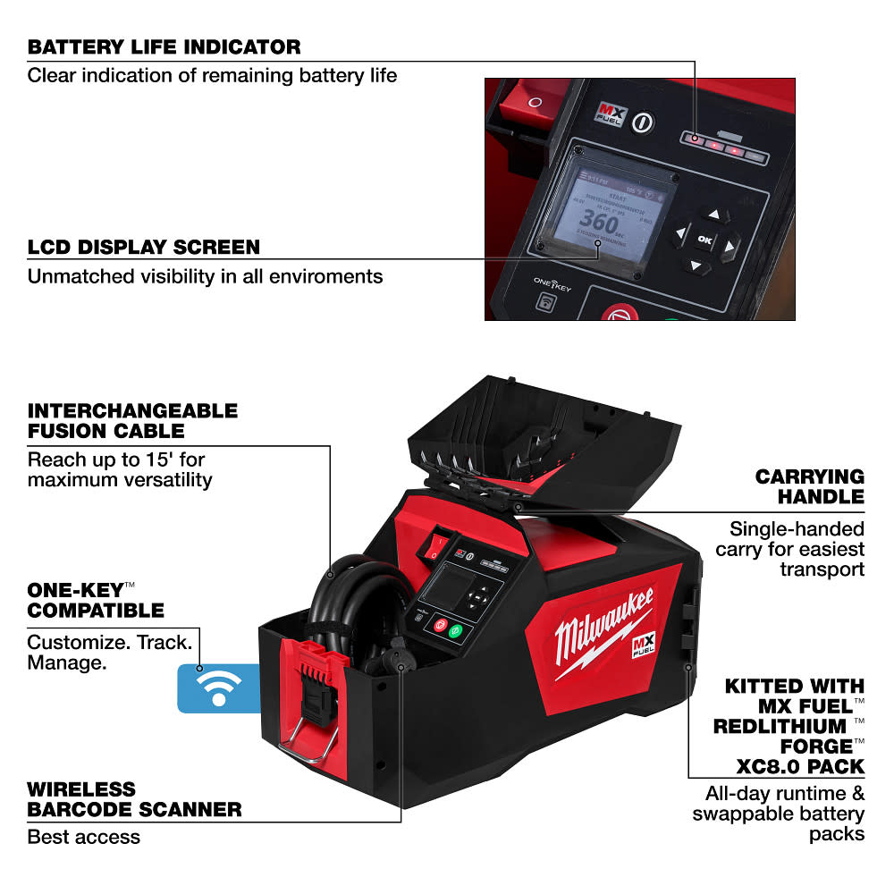 MILWAUKEE Milwaukee MXF545-XC MX Fuel Electrofusion Processor Battery Powered (Kit)