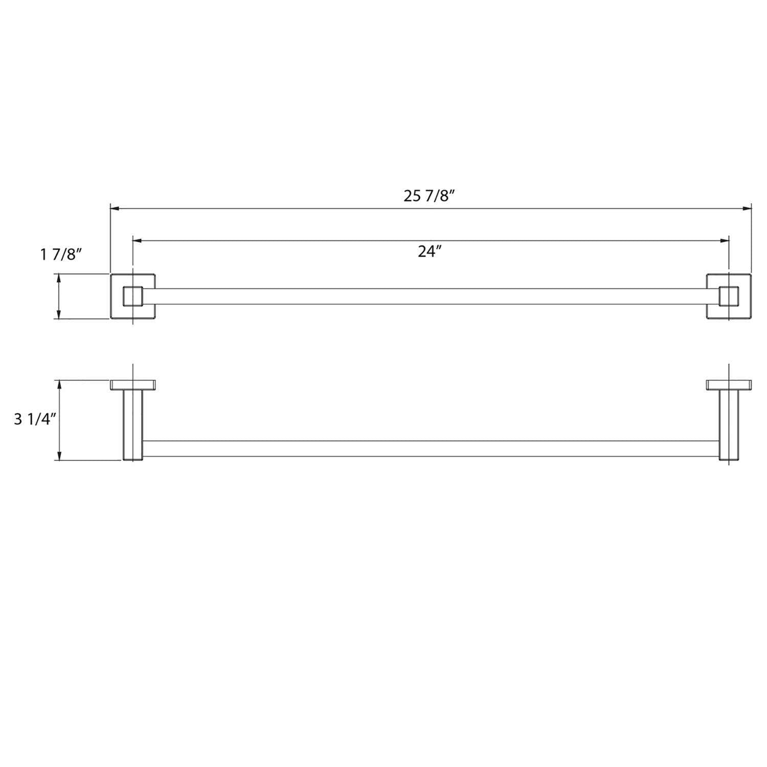 HUNTINGTON BRASS Huntington Brass Y1180516 Razo Towel Bar (24 in)