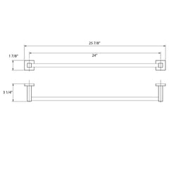 HUNTINGTON BRASS Huntington Brass Y1180516 Razo Towel Bar (24 in)