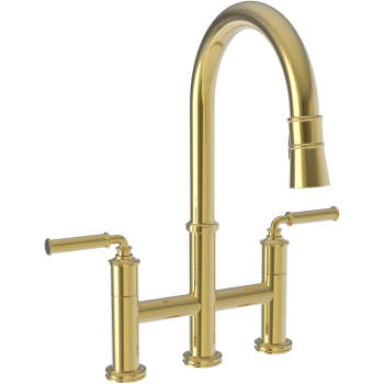 NEWPORT BRASS Newport Brass 2940-5463-24 Taft Kitchen Bridge Pull-Down Faucet 16 7/8 Inch