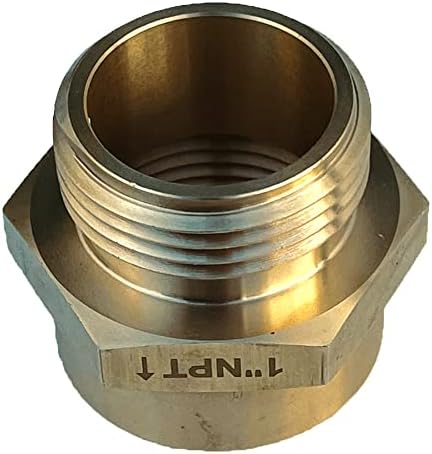 UNDERHILL INTERNATIONAL Underhill International A-BA10NXSH Solid Brass Hose Adapter (1-Inch FPT x 1-Inch MHT)