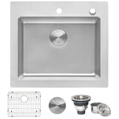 RUVATI Ruvati RVM5923 Modena Drop-in Topmount Single Bowl 16-Gauge 23-3/8 x 20-5/8 in. Replacement RRVM5923