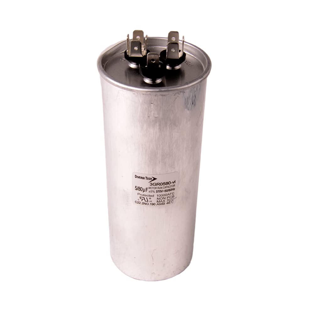 DIVERSITECH Diversitech 3GR0580 Motor Run Capacitor 370 VAC (1 Pack)