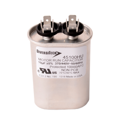 DIVERSITECH Diversitech 45100HU Motor Run Capacitor 10uF 370/440V (Oval) T45100HU