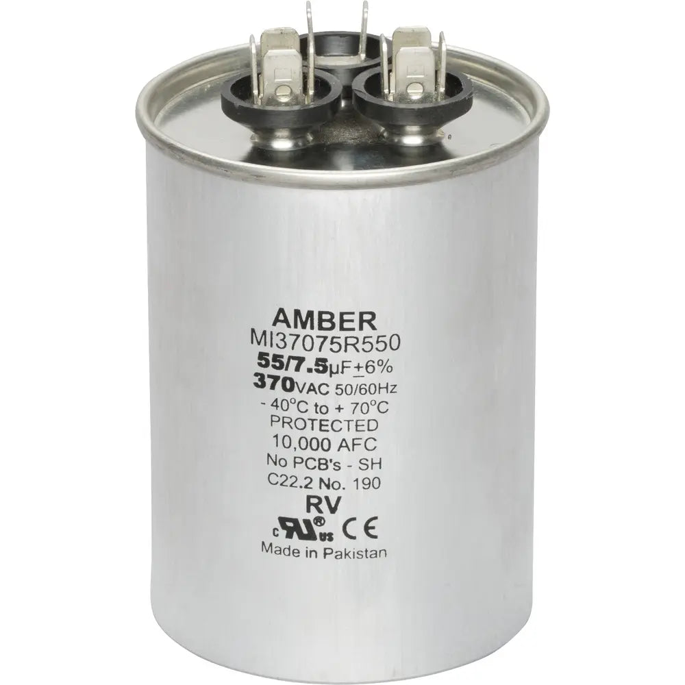 DIVERSITECH Diversitech 3GR7555 Motor Run Capacitor 370 VAC (55+7.5 uF / Pack of 1) 0278-5158