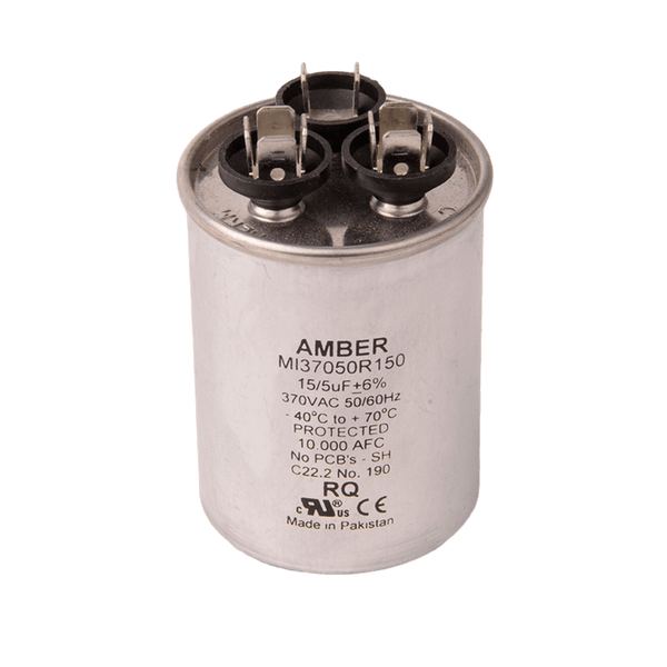DIVERSITECH Diversitech 3GR0515 Motor Run Capacitor 370 VAC (Round 15+5 uF)