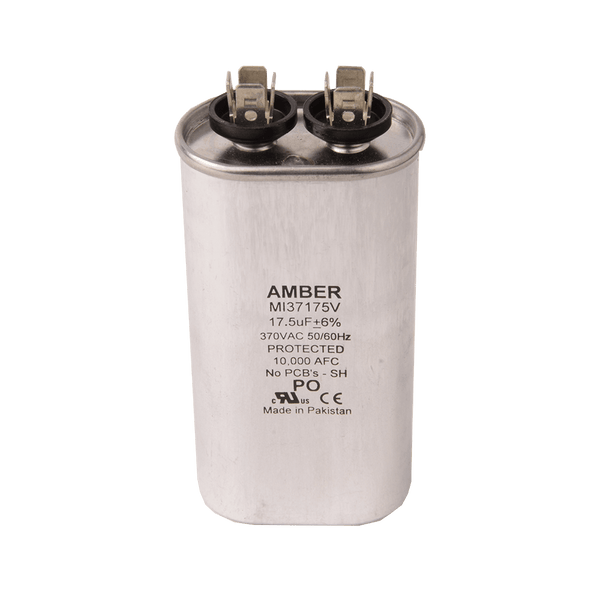 DIVERSITECH Diversitech 37175H Motor Run Capacitor 17.5 µF 370 VAC (Oval, Pack of 1)