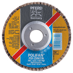 PFERD Pferd 62072 Polifan Psf Zirc Conical 60G (4-1/2 x 5/8-11)